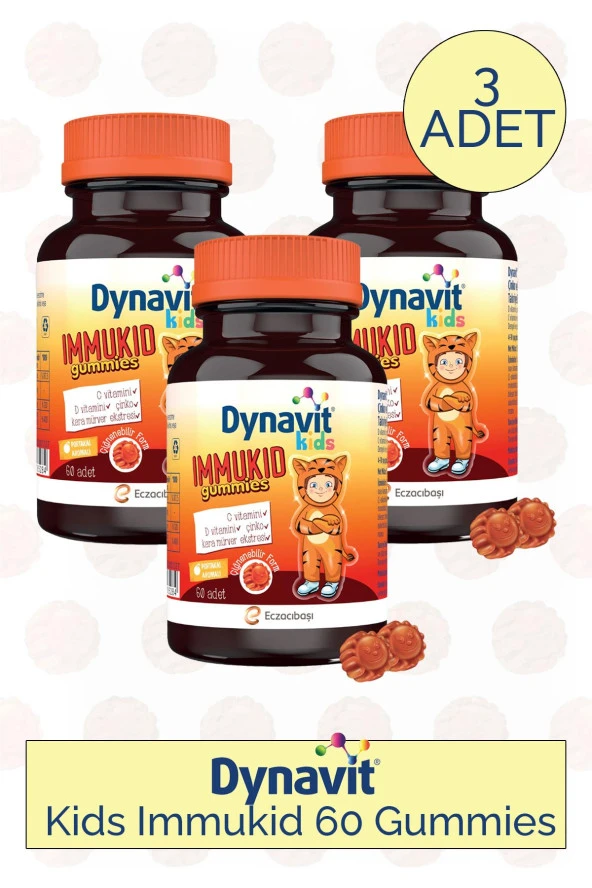Dynavit Kids Immukid 60 Gummies 3 Adet