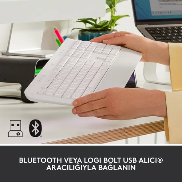 Logitech Signature K650 Tam Boyutlu Kablosuz Türkçe Q Klavye - Beyaz - 2
