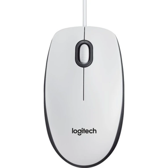 Logitech M100 Optik USB Mouse-Beyaz