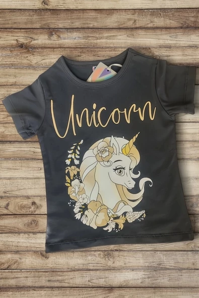 Unicorn Desenli Krem Renk Taytlı Takım - 2
