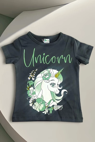 Unicorn Desenli Yeşil Renk Taytlı Takım - 2