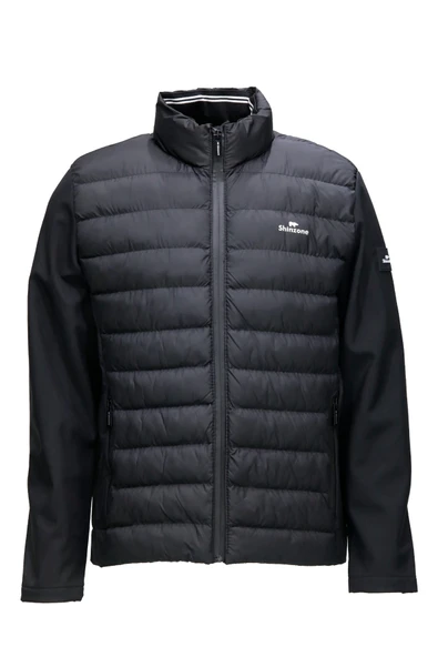 Erkek Dikyaka Kolu Softshell Şişme Siyah Mont