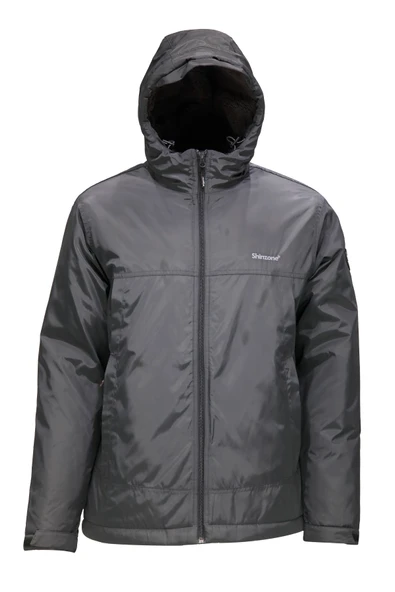 Erkek Kapitone Kapüşonlu içi Peluş Antrasit Mont