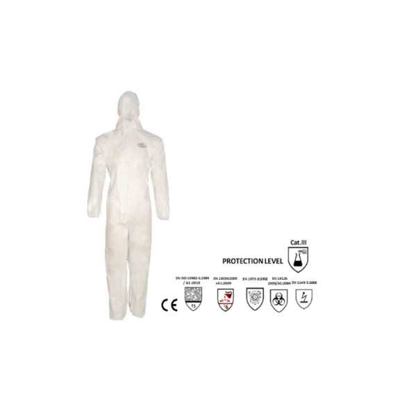Polly Cover Ultrasonic Dikiş Lamine Vücut Koruma Tulumu  Işgüvenliği Ekipmanı Polly Cover Tulum Altınay Kimya - 4