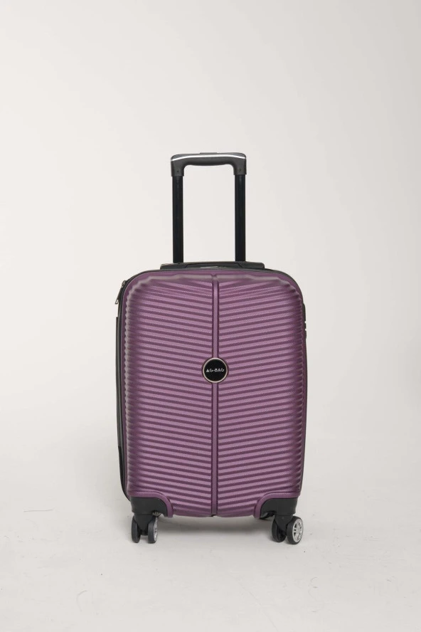 ABS Sert Plastik 37L Diana Serisi Küçük Kabin Boy Bavul & Valiz ve Seyahat Çantası-MOR
