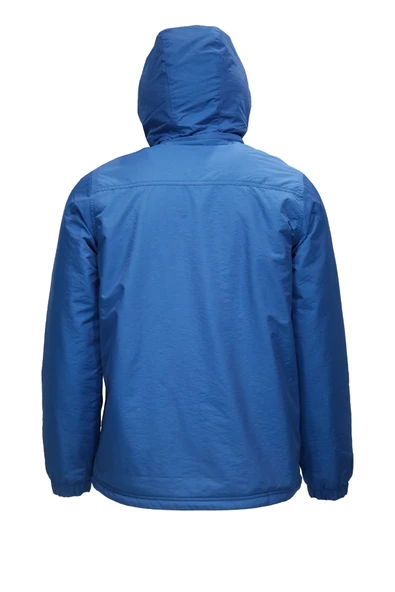 Erkek Kapitone Kapüşonlu içi Peluşlu İndigo Mont - 2