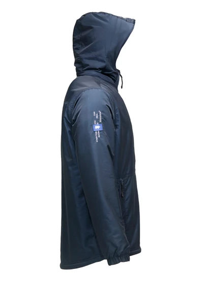 Erkek Kapitone Kapüşonlu içi Peluşlu Lacivert Mont - 2