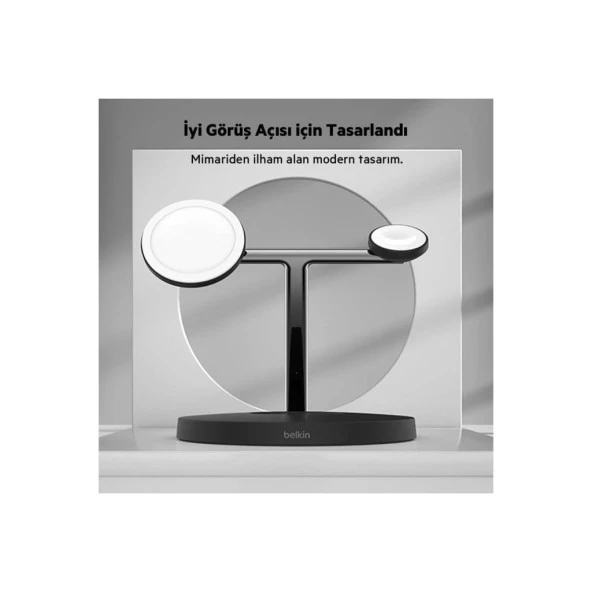 Belkin Boost Charge Pro WIZ009VF 3in1 Hızlı Kablosuz Şarj Aleti Teşhir - 5