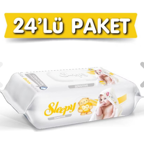 Sleepy Sensitive 90 Yaprak 24'lü Paket Islak Mendil