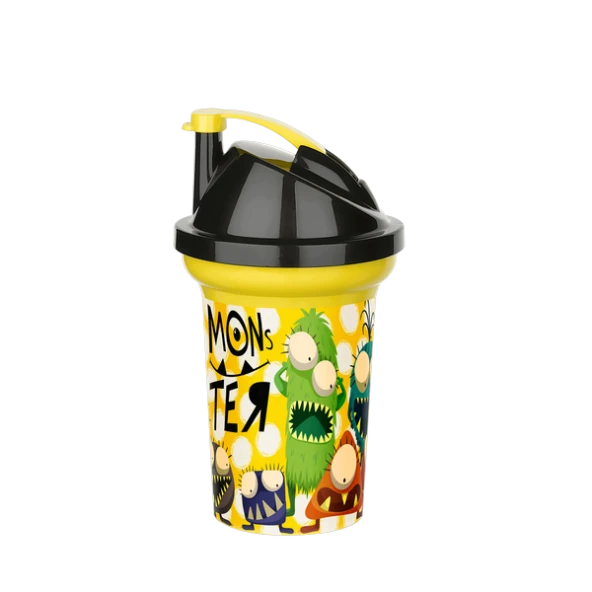 Tedy Pipetli Çocuk Içecek Bardağı Desenli Bardak 300ml - 5