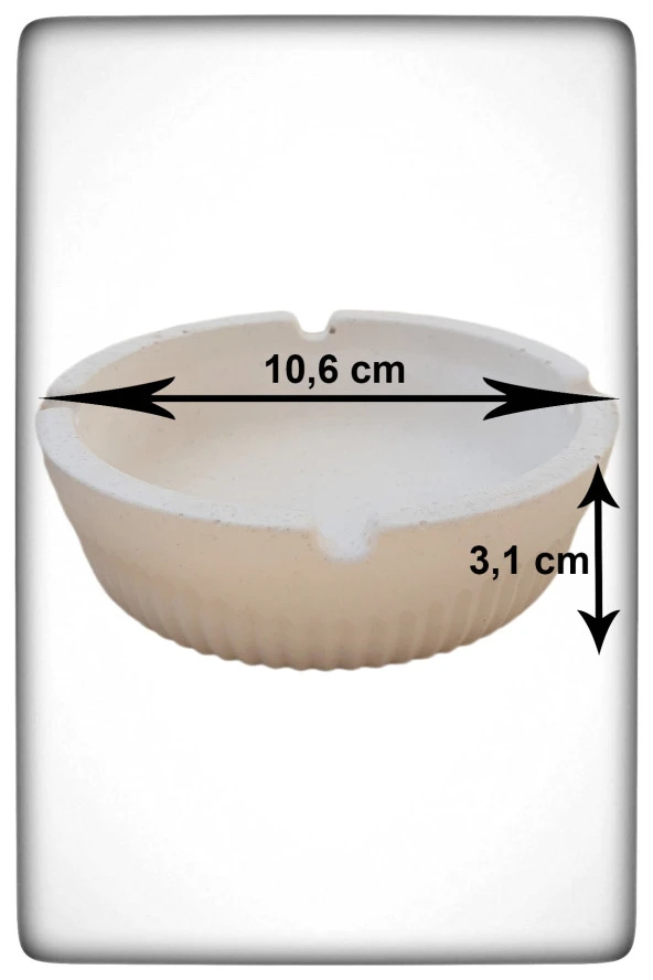 Beton Küllük Beton Kül Tablası Boyasız - Resim 3