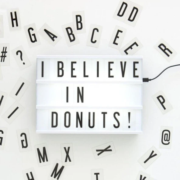 Cinematic Harflerle Işıklı Mesaj Veren Light Box Led Pano - Orta - Resim 3