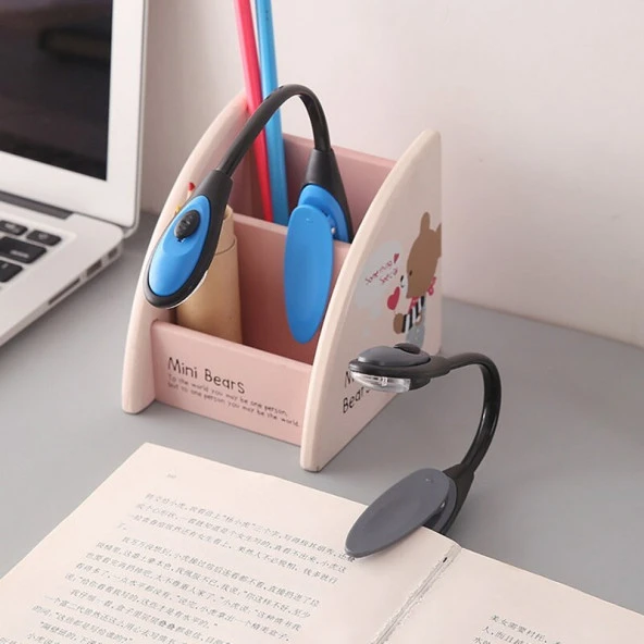 Kitap Okuma Işığı Led Booklight Kıskaçlı Pilli Model Led Işık - 4