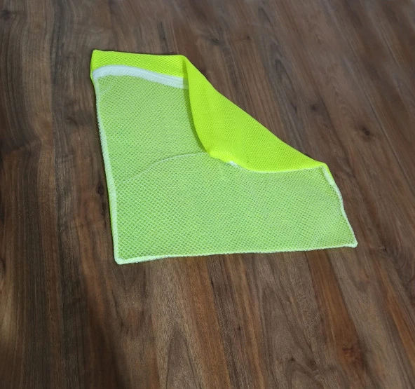 Sarı- Fermuarlı - Hassas Çamaşır Terlik  Ayakkabı Yıkama Filesi Büyük Boy - Resim 4