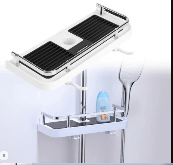 Banyo Duş Rafı Şampuanlık Sabunluk Organizer - Resim 3