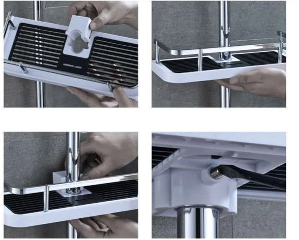 Banyo Duş Rafı Şampuanlık Sabunluk Organizer - Resim 5