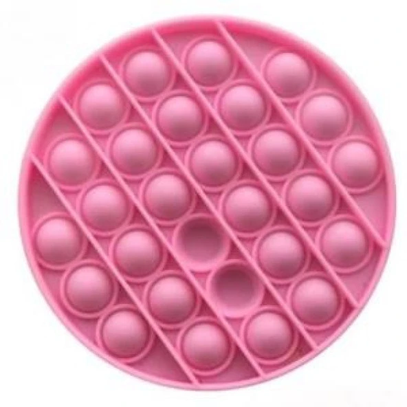 Yuvarlak Tek Renk Pop Push İt Anti Stres Baloncukları Bubble Fidget - 3