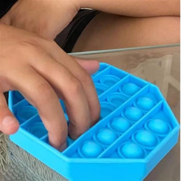 Sekizgen Tek Renk Pop Push İt Anti Stres Baloncukları Bubble Fidget - 4