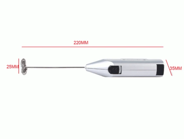 Mini Pilli Portatif Karıştırıcı Mikser - Resim 3