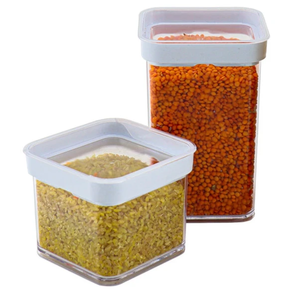 Vakumlu Kare Saklama Kabı - 1 litre - Resim 4