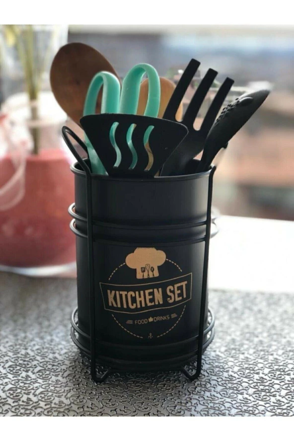 İtalyan Siyah Metal Kaşıklık - Resim 3