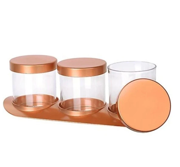 Bronz Baharat Seti Lüx 3lü Set - Resim 3