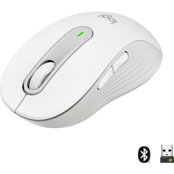 Logitech Signature M650 Küçük ve Orta Boy Sağ El Için Sessiz Kablosuz Mouse - Beyaz