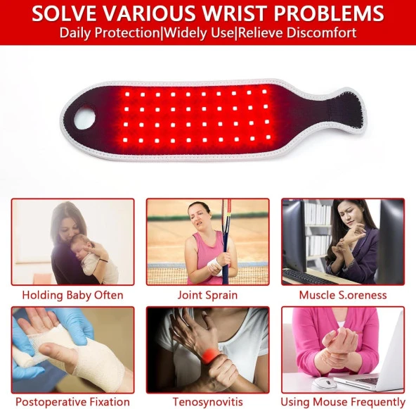 JOBYNA Bilek için Kırmızı Işık Terapisi, 660nm Kırmızı ve 850nm Kızılötesi - 4