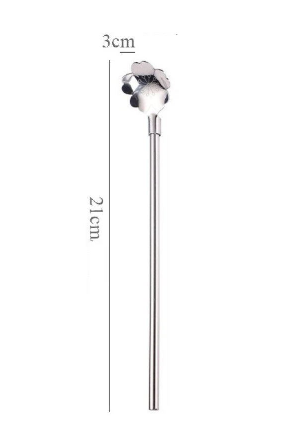 Paslanmaz Metal 2 li Kaşıklı Pipet Fırça Seti - 3