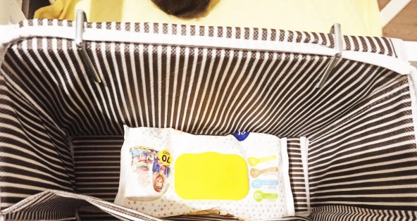 Bebek Beşik Başucu Düzenleyici Kapaklı 5 Bölmeli Organizer - 5