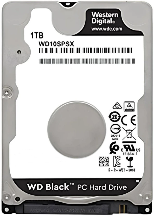 WD WD10SPSX Black 1TB 7200Rpm 2.5" SATA Harddisk