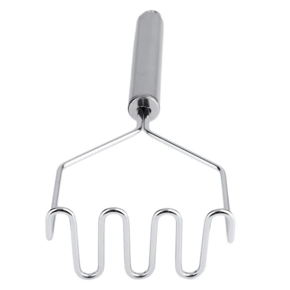 İnox Paslanmaz Metal Patates Ezici Püre Yapıcı 27 cm - Resim 5