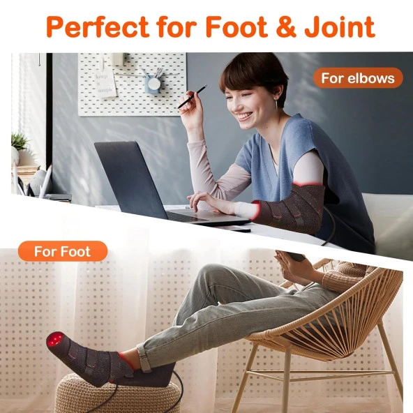 JOBYNA Ayak ve Ayak Bileği için Kızılötesi Işık, Tam Sarma 850nm Kızılötesi - 2 Adet - 4