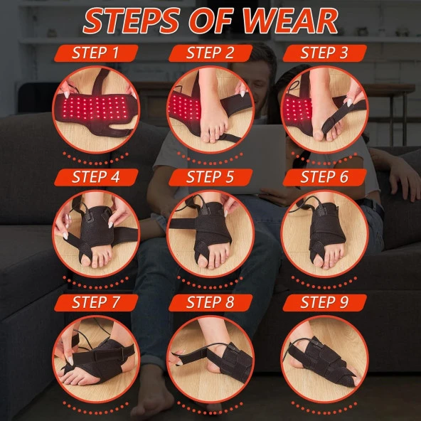 JOBYNA Kızılötesi Işık Terapisi Bunyon Düzeltici - Kadınlar ve Erkekler için - 5