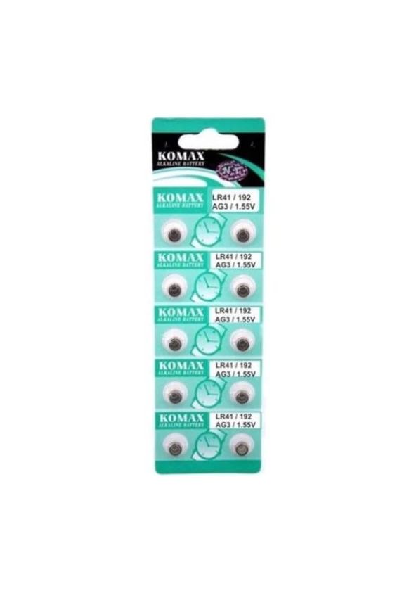 AG3 Saat Pili - Düğme Pil 10lu Paket LR41/192 1.55V - 2