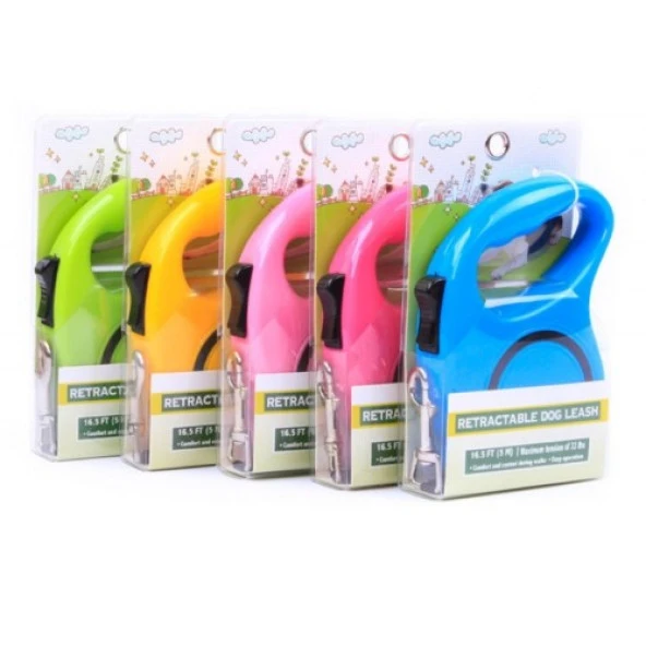 Otomatik Uzayıp Kısalabilen Makaralı Köpek Tasması - 5 Metre - 2