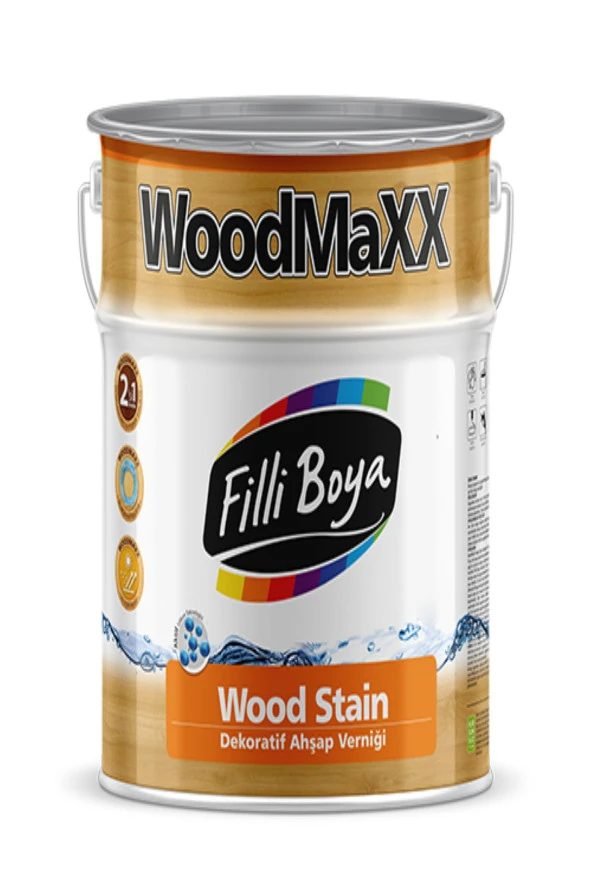 Filli Woodmaxx Vernikli Ahşap Koruyucu 2,5 Litre Koyu Meşe