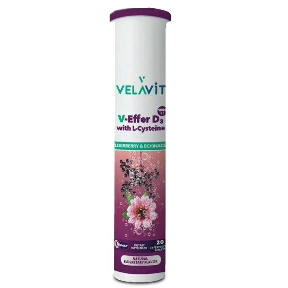 Velavit V-Effer D3 with L-Cysteine 20 Efervesan Tablet