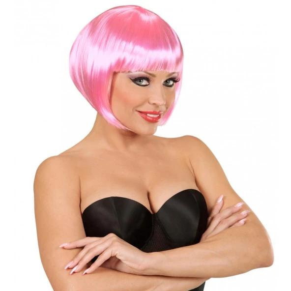 Küt Peruk - Toz Pembe (Açık Pembe) - 5