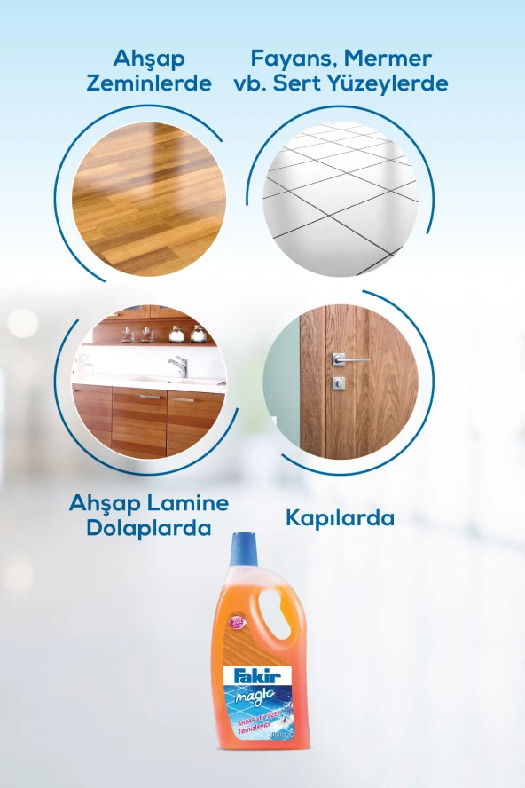 FAKİR Fakir Magic 2'Si 1 Arada Ahşap Ve Sert Yüzey Temizleyici 1000Ml X 12 Adet - 3