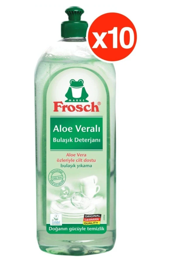 FROSCH Frosch Aloe Veralı Sıvı Bulaşık Deterjanı 750 Ml X 10 Adet