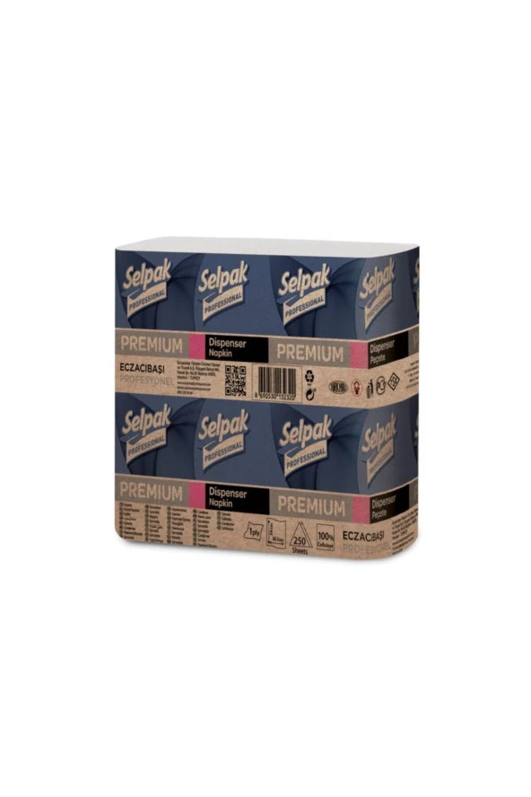 SELPAK PROFESSİONAL Selpak Premium Dispanser Peçete 250X18Adet 18Gr/M2 1/6Katlama