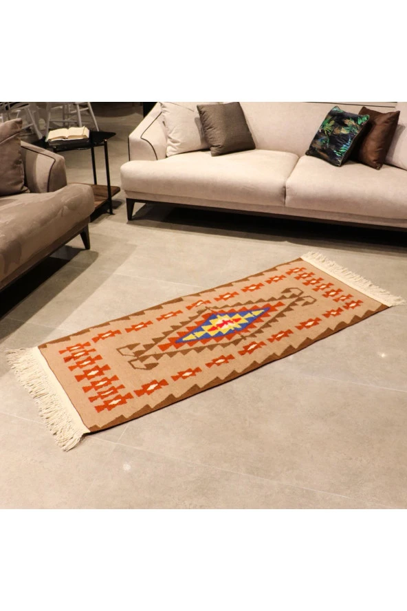 Bİ.TE RİCH Kilim - 67 X 167 - Kök Boya - El Işçiliği (K006)