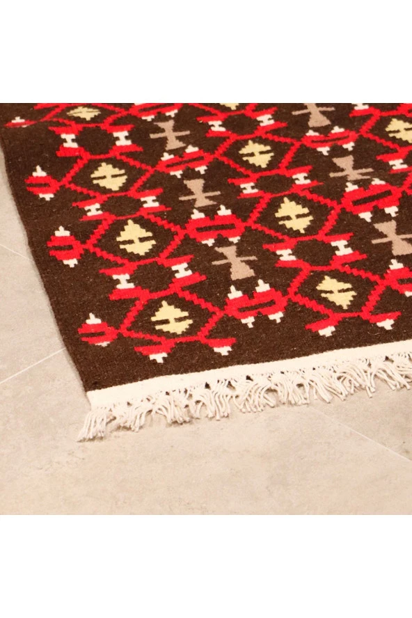 Bİ.TE RİCH Kilim - 70 X 170 Cm - Kök Boya - El Işçiliği (K001) - 2