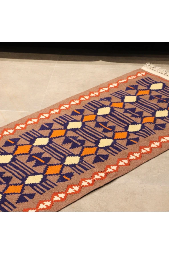 Bİ.TE RİCH Kilim - 73 X 208 - Kök Boya - El Işçiliği (K004) - 2