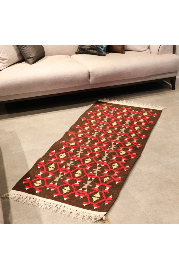 Bİ.TE RİCH Kilim - 70 X 170 Cm - Kök Boya - El Işçiliği (K001) - 3