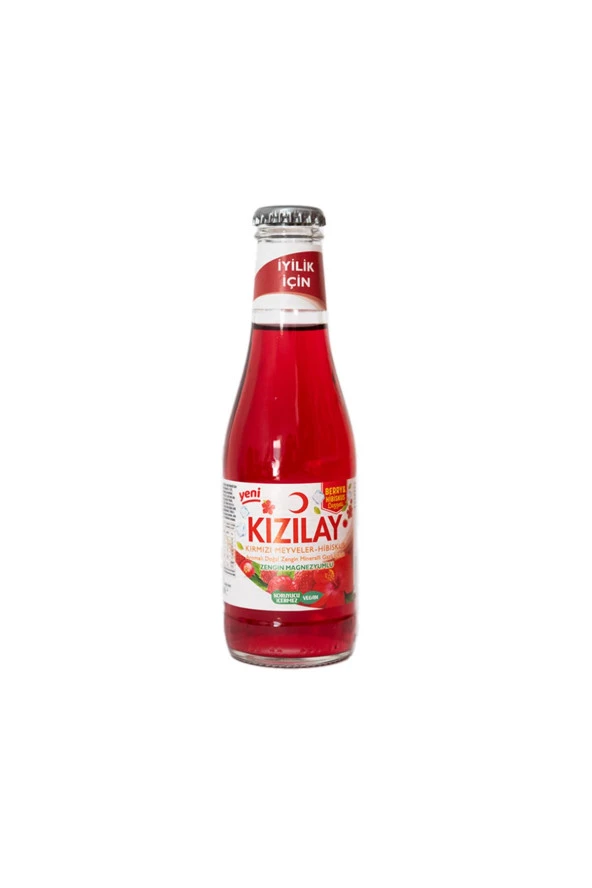 KIZILAY Kırmızı Meyveler Hibiskus Aromalı Maden Suyu 200 Ml X 24 Adet