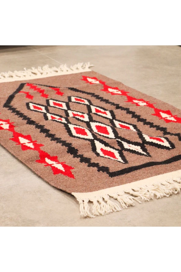 Bİ.TE RİCH Kilim Seccade - 105 X 71 Cm - Kök Boya - El Işçiliği (S007) - 3