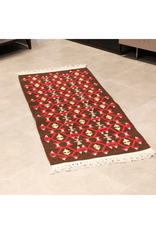 Bİ.TE RİCH Kilim - 70 X 170 Cm - Kök Boya - El Işçiliği (K001)