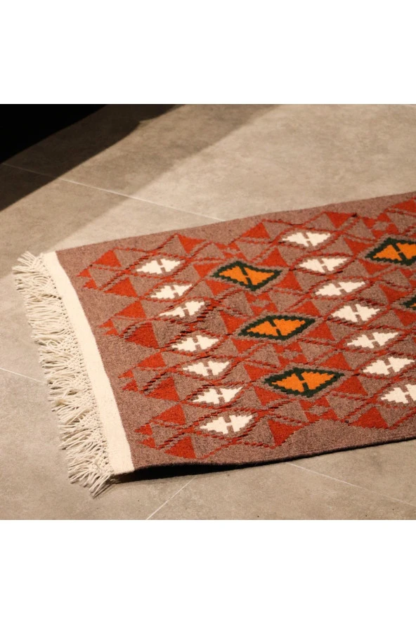 Bİ.TE RİCH Kilim - 75 X 220 - Kök Boya - El Işçiliği (K002) - 2